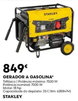 Bricomarché Stanley gerador a gasolina promoção