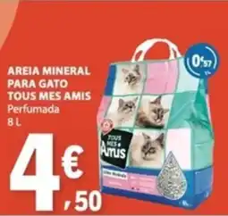 E.Leclerc Areia mineral para gato tous mes amis promoção