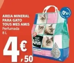 E.Leclerc Areia mineral para gato tous mes amis promoção
