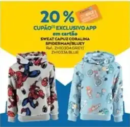 E.Leclerc Sweat capuz coralina spiderman/bluey promoção