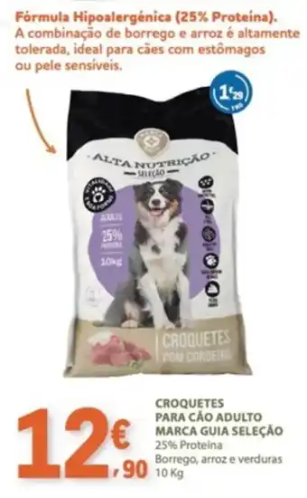 Croquetes para cão adulto marca guia seleção