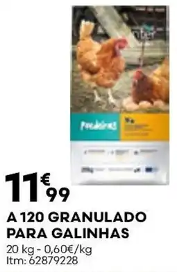 Bricomarché A 120 granulado para galinhas promoção
