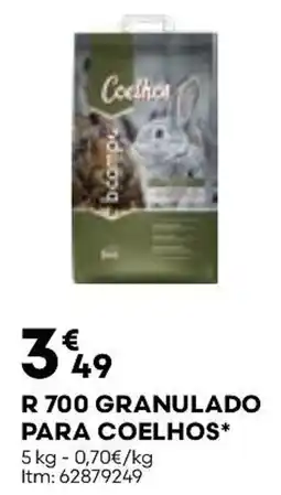 Bricomarché R 700 granulado para coelhos promoção