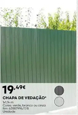 Bricomarché Chapa de vedação promoção