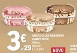 E.Leclerc gelado les desserts carte d'or promoção
