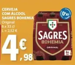 E.Leclerc Cerveja com álcool sagres bohemia promoção