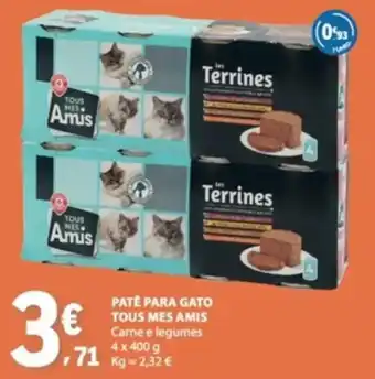 Patê para gato tous mes amis