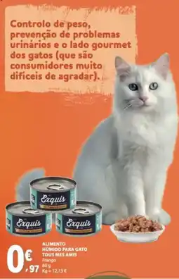E.Leclerc Alimento humido para gato tous mes amis promoção