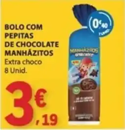 E.Leclerc Bolo com pepitas de chocolate manhãzitos extra choco promoção