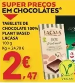 E.Leclerc Tabelete de chocolate 100% plant based lacasa promoção