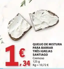 E.Leclerc Queijo de mistura para barrar três igrejas santiago promoção