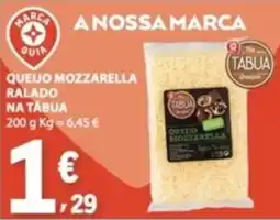 E.Leclerc Queijo mozzarella ralado na tabua promoção