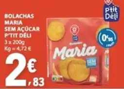 E.Leclerc Bolachas maria sem açúcar promoção