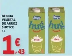 E.Leclerc Bebida vegetal de arroz shoyce promoção