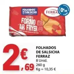 E.Leclerc Folhados de salsicha ferraz promoção