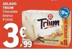 E.Leclerc Gelado trium chocolate branco promoção