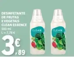 E.Leclerc desinfetante de frutas e vegetais clean essence promoção
