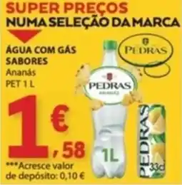 E.Leclerc Água com gás sabor ananás pedras promoção