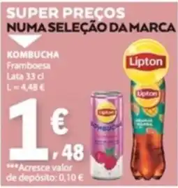 E.Leclerc Lipton Kombucha Framboesa promoção