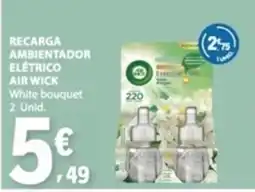 E.Leclerc recarga ambientador elétrico air wick white bouquet promoção