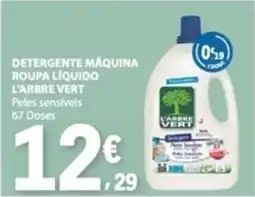 E.Leclerc Detergente máquina roupa líquido l'arbre vert promoção