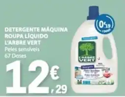 E.Leclerc detergente máquina roupa líquido l'arbre vert promoção