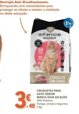 E.Leclerc Croquetes para gato sênior marca guia seleção promoção