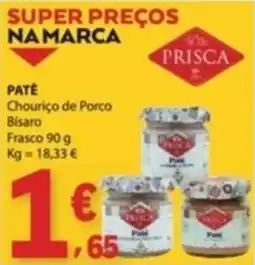 E.Leclerc Patê chouriço de porco bisaro prisca promoção