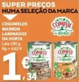 E.Leclerc Cogumelos marron laminados da horta compal da horta promoção