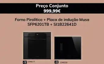 Forno Pirolítico + Placa de indução Musa SFP6201TB + SI1B22641D