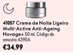 Oriflame Creme de noite ligeiro multi-active anti-ageing novage+ promoção