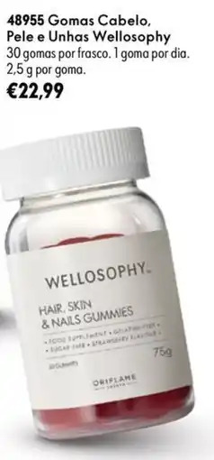 Oriflame Gomas cabelo, pele e unhas wellosophy promoção