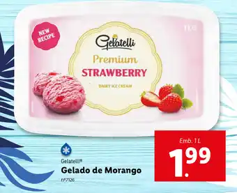 Lidl Gelado de Morango 1L promoção