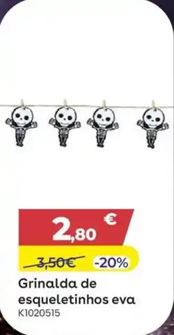 Toys R Us Grinalda de esqueletinhos eva promoção