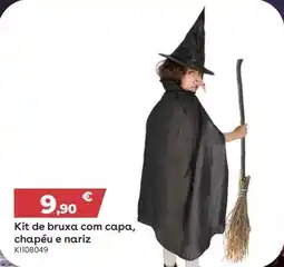 Toys R Us Kit de bruxa com capa, chapéu e nariz promoção