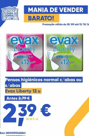 Evax liberty normal c/abas ou s/abas