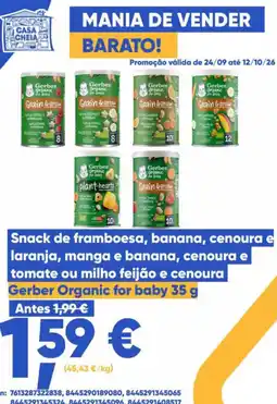 Casa Cheia Gerber Organic for baby promoção