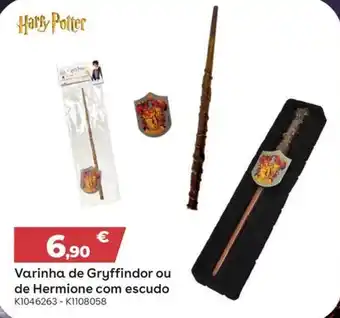Varinha de Gryffindor ou de Hermione com escudo