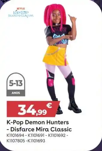 K-Pop Demon Hunters Disfarce Mira Classic