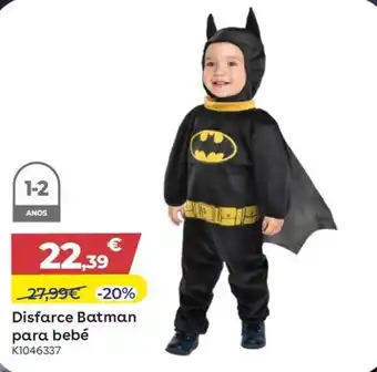 Disfarce Batman para bebé