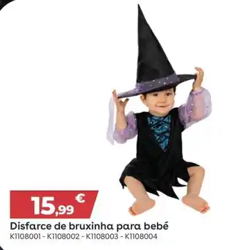 Disfarce de bruxinha para bebé