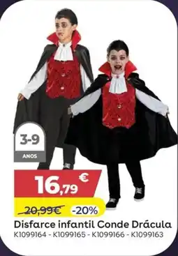 Toys R Us Disfarce infantil Conde Drácula promoção