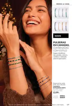 Avon Conjunto de pulseiras greta promoção