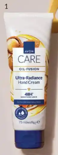 Avon Oil-fusion ultra-radiance creme para mãos promoção