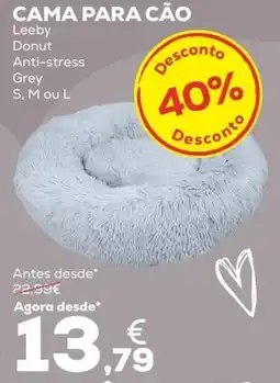 Kiwoko cama para cão leebay donut anti-stress grey promoção