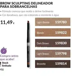 Avon Brow sculpting delineador para sobrancelhas promoção