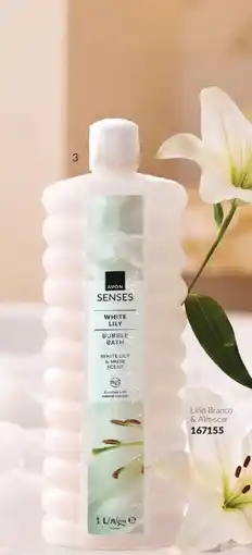 Avon Espuma de Banho Lirio Branco & Almiscar promoção