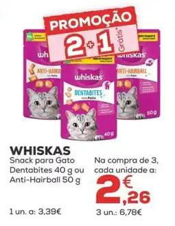Kiwoko Whiskas Snack para Gato Dentabites ou Anti-Hairball promoção