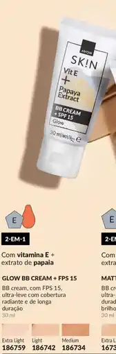 Avon Glow BB Cream + FPS 15 promoção