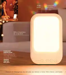 Avon Candeeiro Serene Glow promoção
